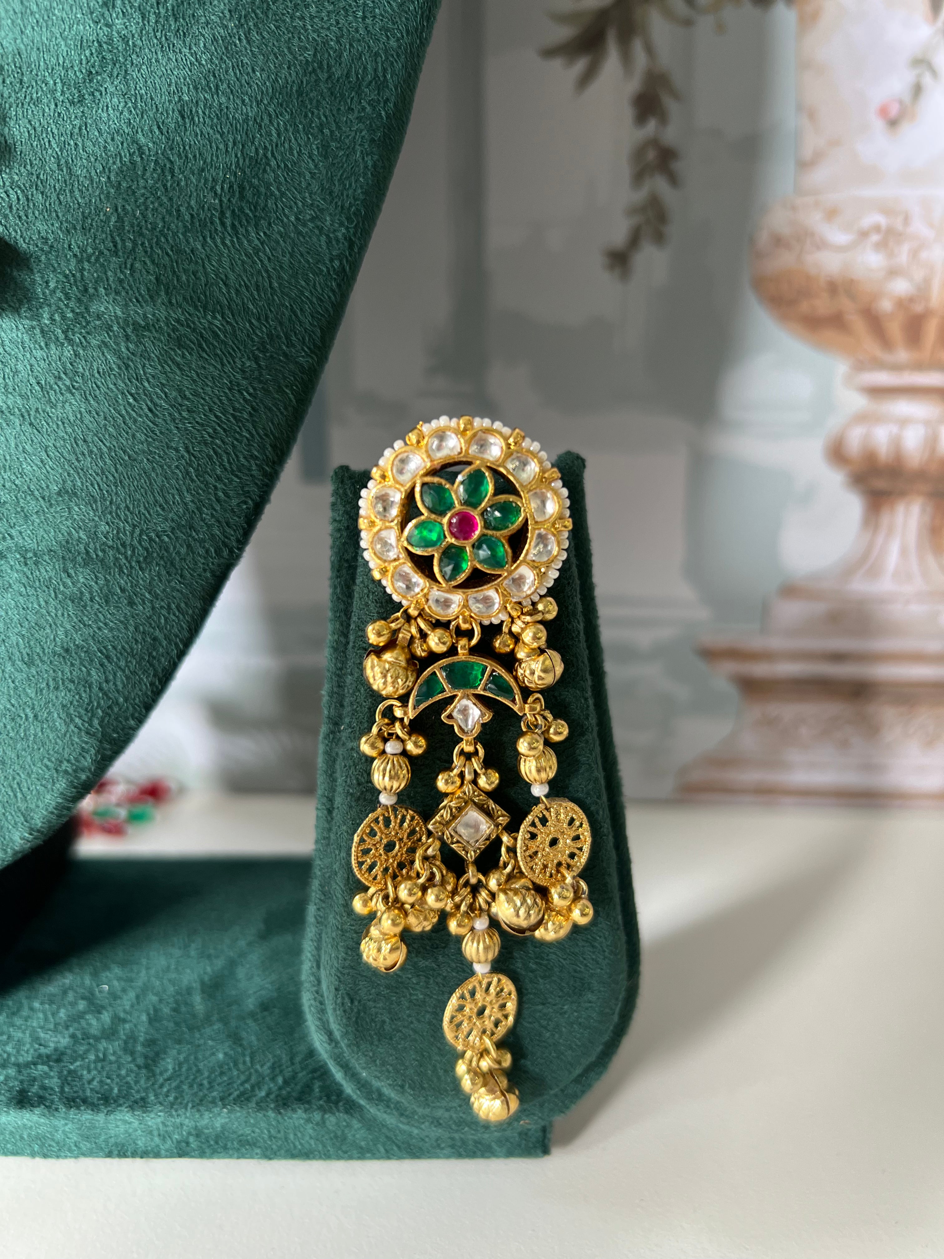 Zeenat Multi-Chain Necklace with Coin Jhumka