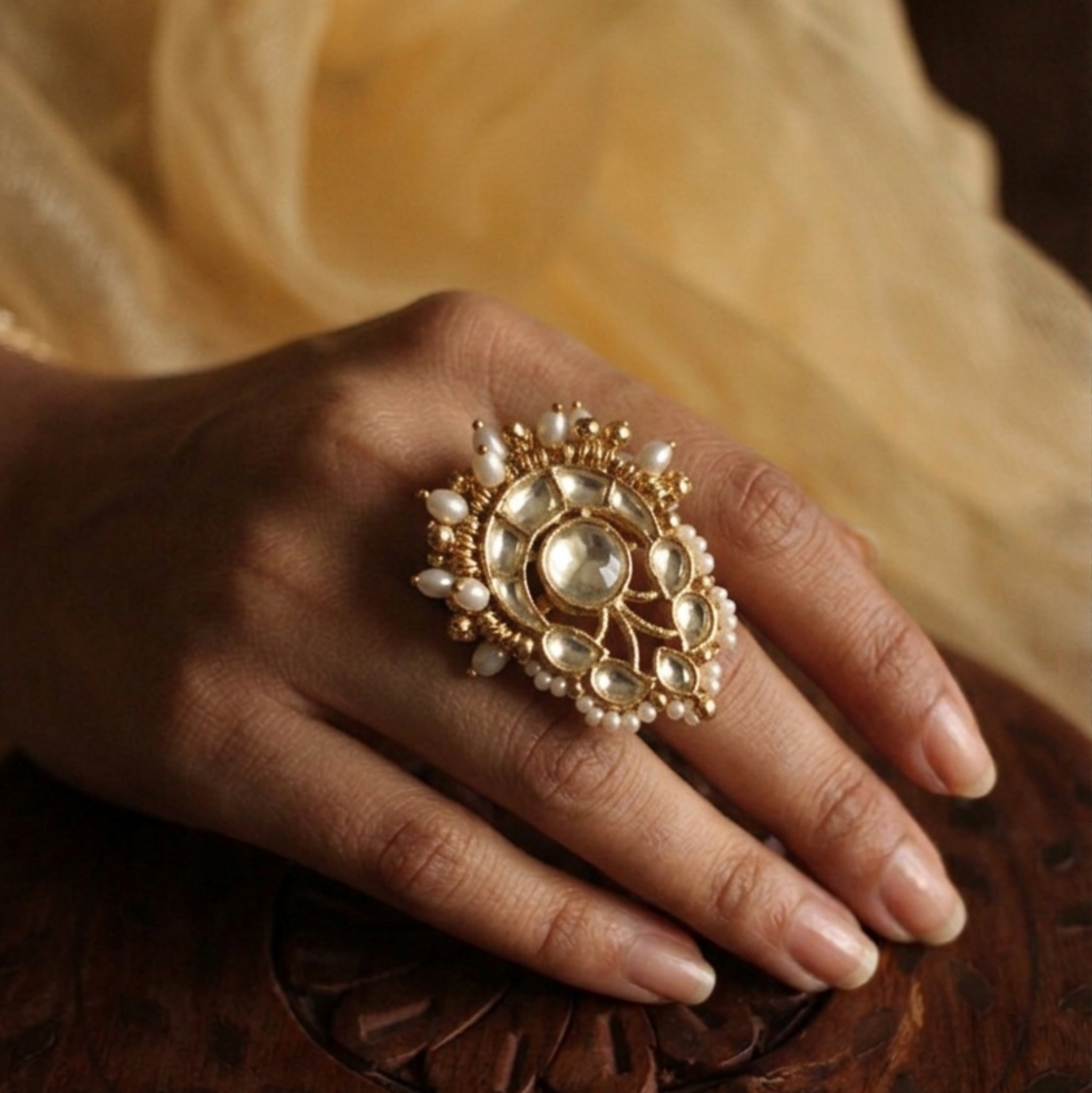Jadau Kundan Ring
