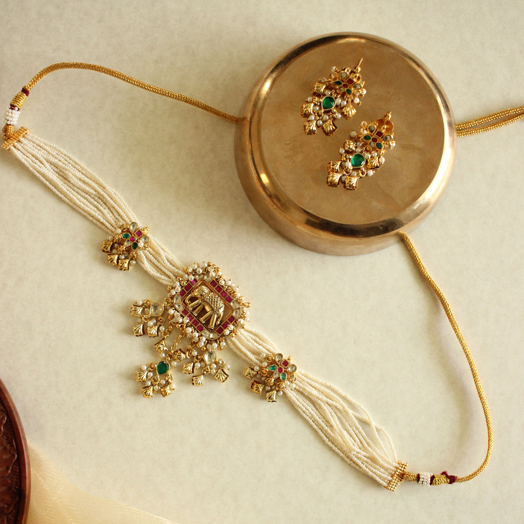 Kanakdhara Heritage Choker Set