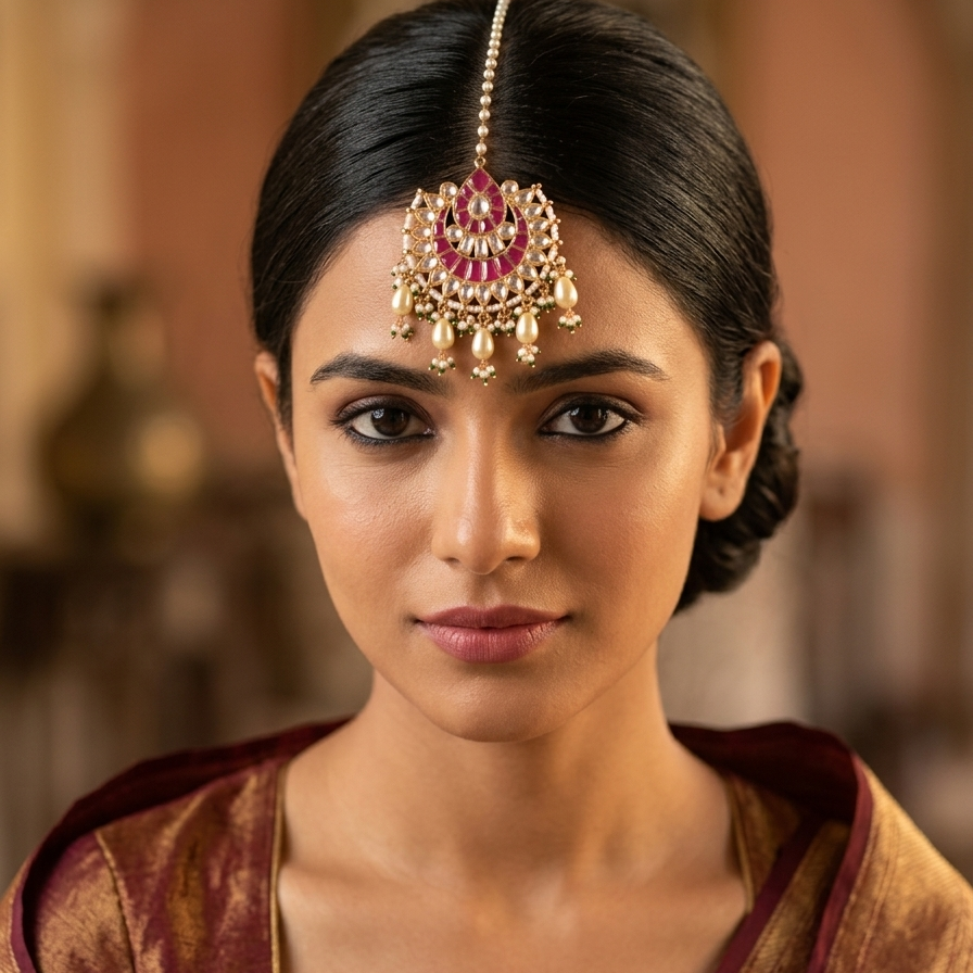 Meher Jadtar Maang Tikka — Pink Heritage