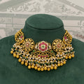Vintana Gold Plated Jadau Kundan Heritage Necklace Set