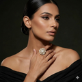 Heera Polki Halo Ring
