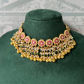 Anushka Ruby Jadau Kundan Pearl Necklace Set