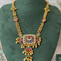 Rajwadi Jadau Kundan Long Necklace Set
