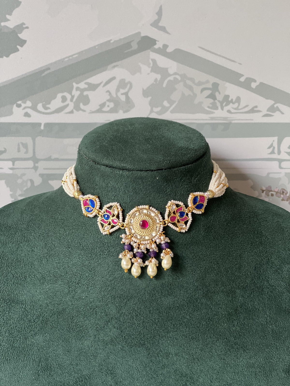 Nilanjali Jadau Kundan Choker Set