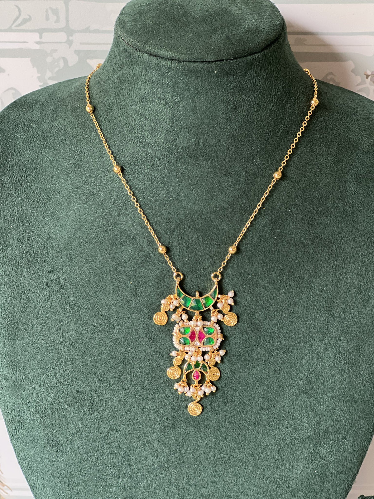 Chandrahaar Jadau Kundan Pendant Chain