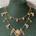 Pakhiyaan Jadau Kundan Double Layer Necklace Set