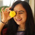 Antique Gold Plated Kundan Floral Choker Necklace with Pearl Jhumka Earrings Set