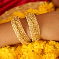 Meera White Jadau Kundan Bangle Set