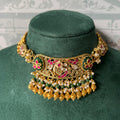 Mayura Peacock Entique Emerald Necklace Set