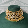 Rajeshwari White Jadau Kundan Peacock Choker Set