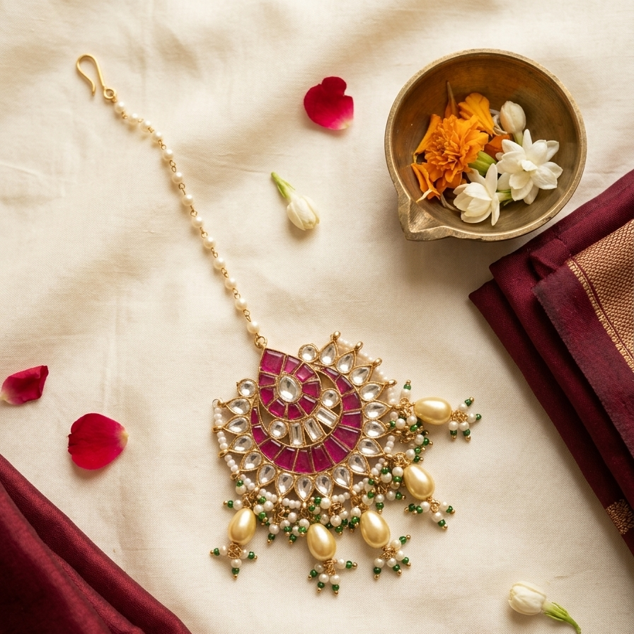 Meher Jadtar Maang Tikka — Pink Heritage